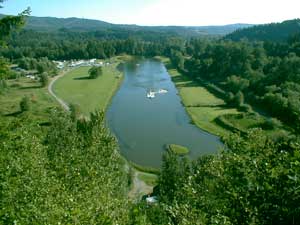 Ski Park Lake as viewed from above - Orting, WA